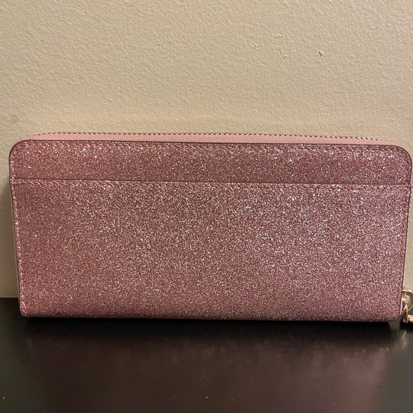 ❌SOLD❌ Kate Spade ♠️ Pink Glitter Wallet - Picture 2 of 3